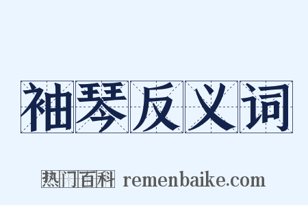 袖琴反义词是什么意思的图片